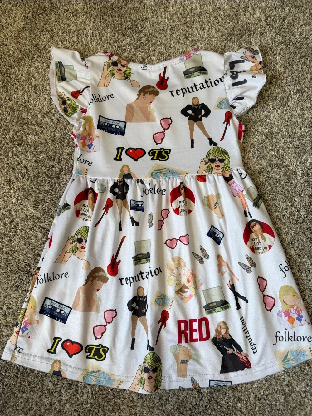 Taylor Swift Flutter-Sleeve Dress